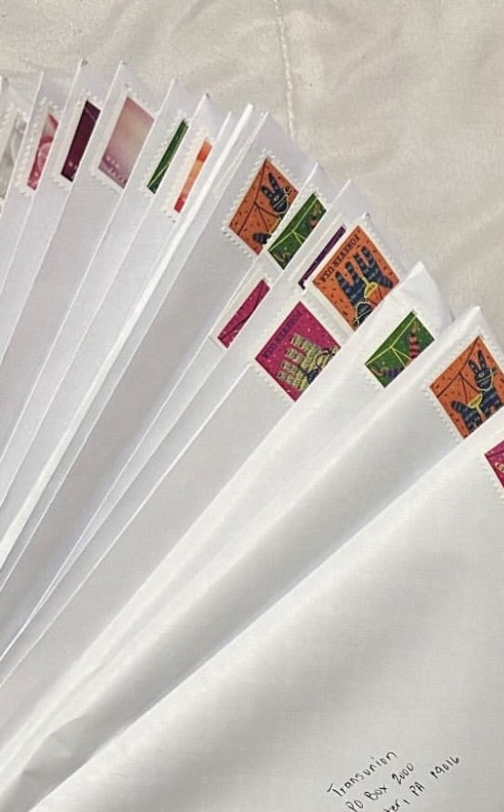 Stamped envelopes